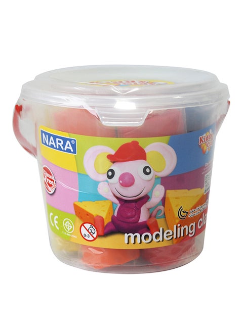 Modelling Clay Set With Bucket Multicolour