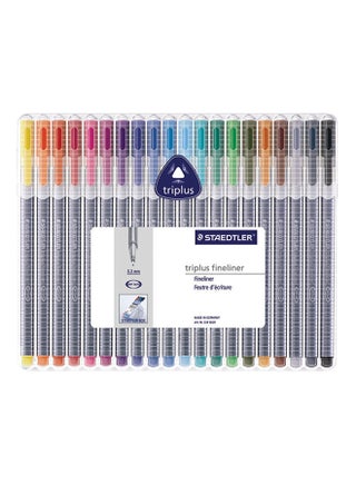 20-Piece Triplus Fineliner Pen Multicolour - v1526407400/N12707799A_1