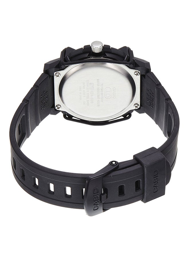 CASIO Men's Silicone Analog Wrist Watch HDA-600B-7BV - 41 mm - Black - Image 2