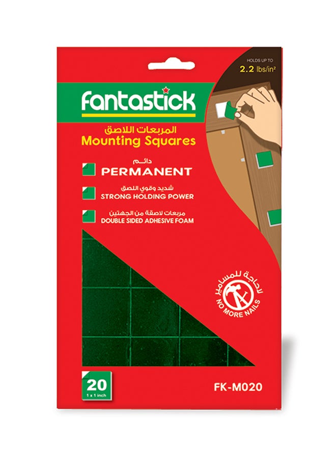 Fantastick 24-Piece Mounting Square Tape