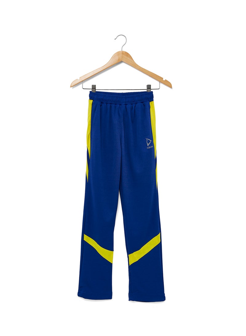 Elastic Waist Performance Sweatpants Yellow/Blue