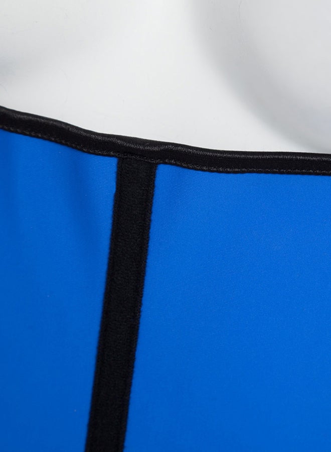 Generic - Simple Patchwork Slim Waist Corset Blue - Image 1