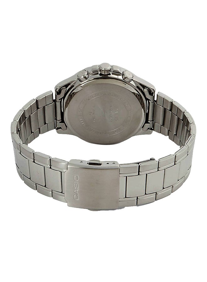 CASIO - Men's Enticer Analog Watch MTP-1374D-1AV - 44 mm - Silver - Image 1