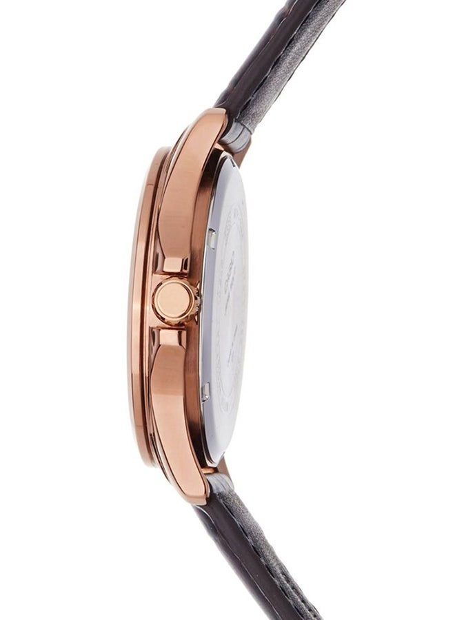 CASIO Men's Leather Analog Watch MTP-1384L-7AVDF - 41 mm - Black - Image 3