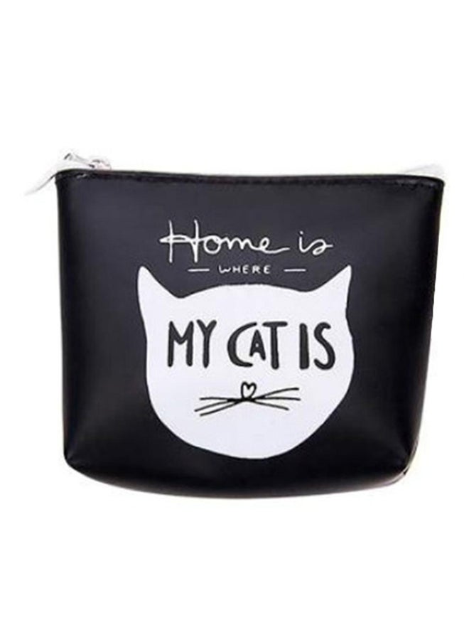 Bluelans Animal Printed Pouch Wallet Black/White 