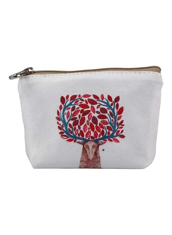 Bluelans Deer Coin Purse White/Brown/Blue 