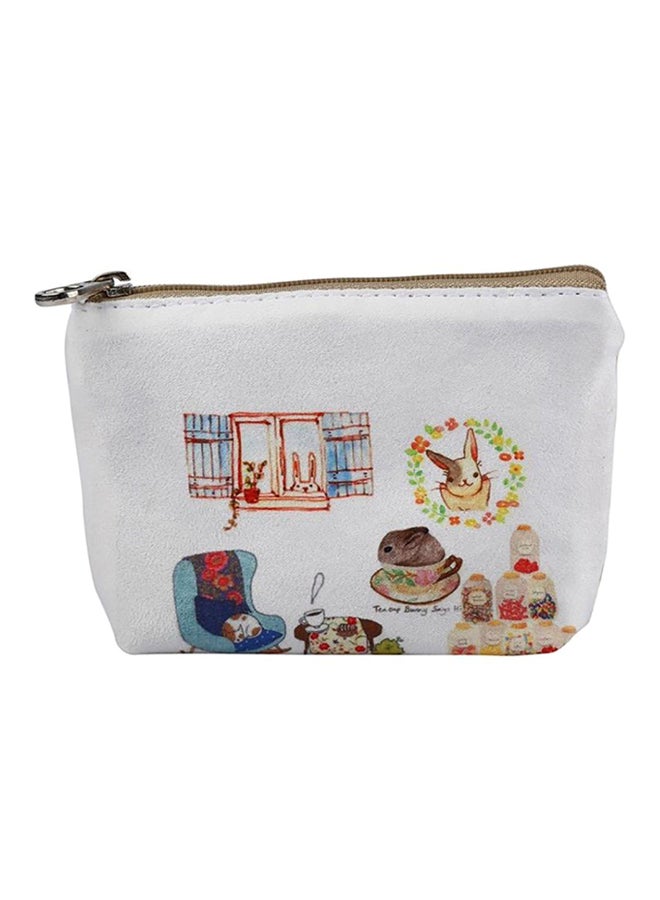 Bluelans Animal Coin Purse White/Blue/Brown 