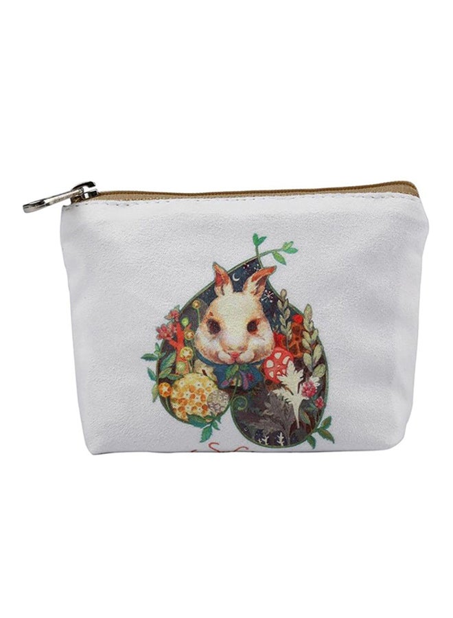 Bluelans Rabbit Coin Purse White/Blue/Beige 