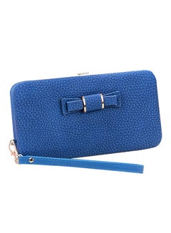 Bowknot Detailed Clutch Blue