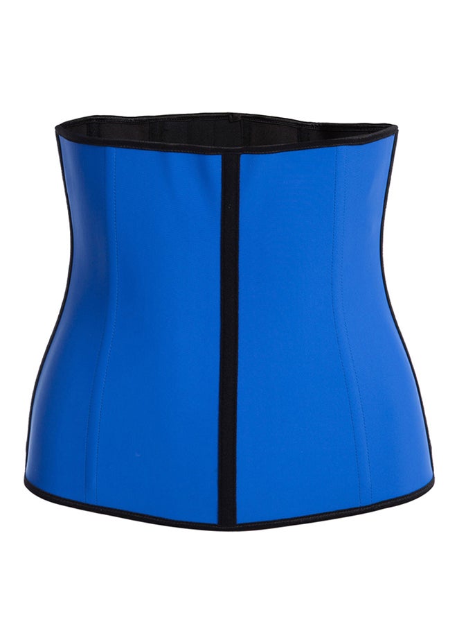 Generic - Simple Patchwork Slim Waist Corset Blue - Image 1