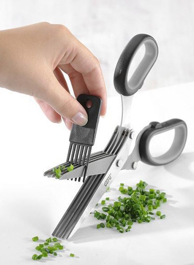 غيفو مقص أعشاب مع مشط للتنظيف أسود/ فضي 30x2.4x11.8سم - Image 4