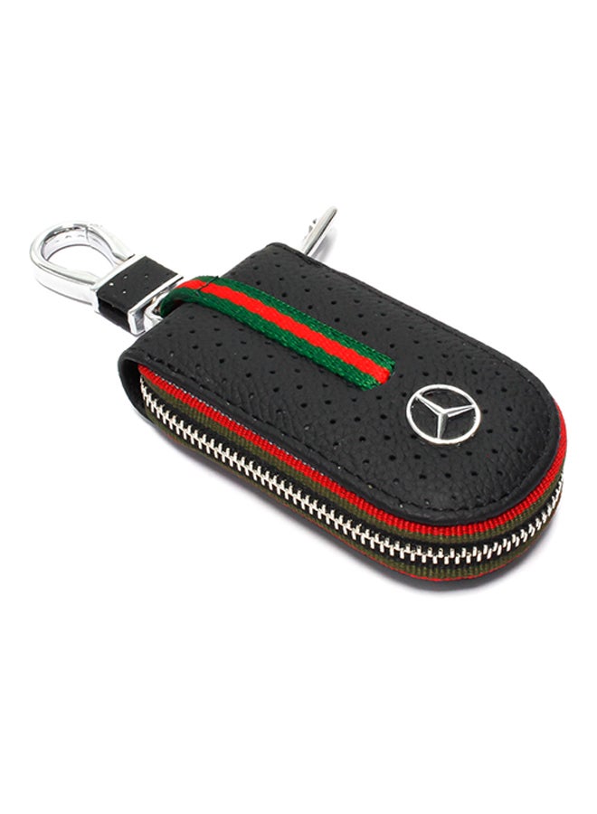 AFGT Benz Logo Key Fob Case With Carabiner Hook  - Image 1