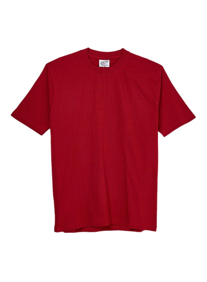Soko Mesh Short Sleeve Crew Neck T-Shirt Maroon  - Image 1