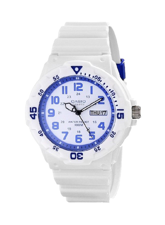 CASIO Men's Silicone Analog Wrist Watch MRW200HC-7B2VDF - 45 mm - White - Image 1