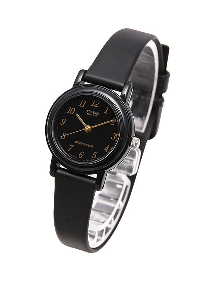 كاسيو ساعة يد بعقارب وسوار من الراتينج مقاومة للماء طراز LQ139AMV-1L - 25 مم - لون أسود للنساء - Image 1