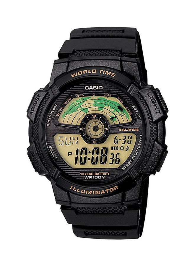 كاسيو ساعة يد رقمية بسوار من الراتينج طراز AE-1100W-1BVEF للرجال - Image 1