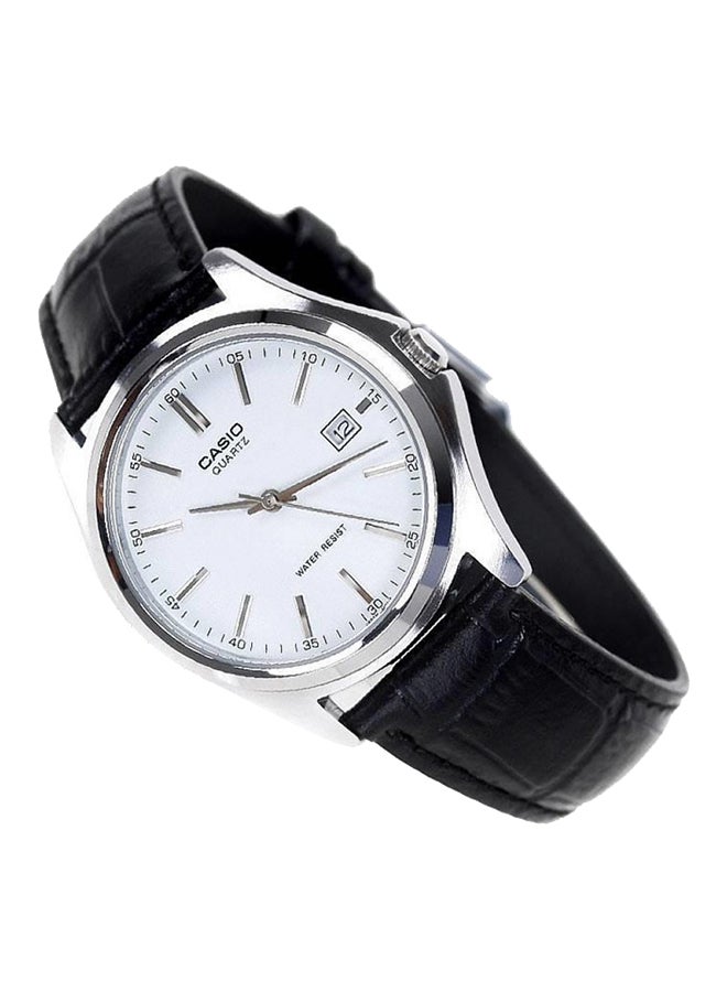 CASIO Men's Water Resistant Leather Analog Watch MTP1183E-7A - 36 mm - Black - Image 2