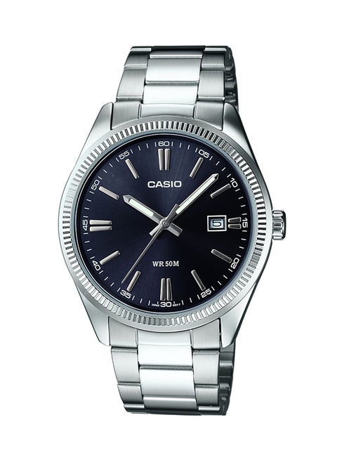 Men's Water Resistant Analog Watch MTP-1302D-1A1VE - 30 mm - Silver