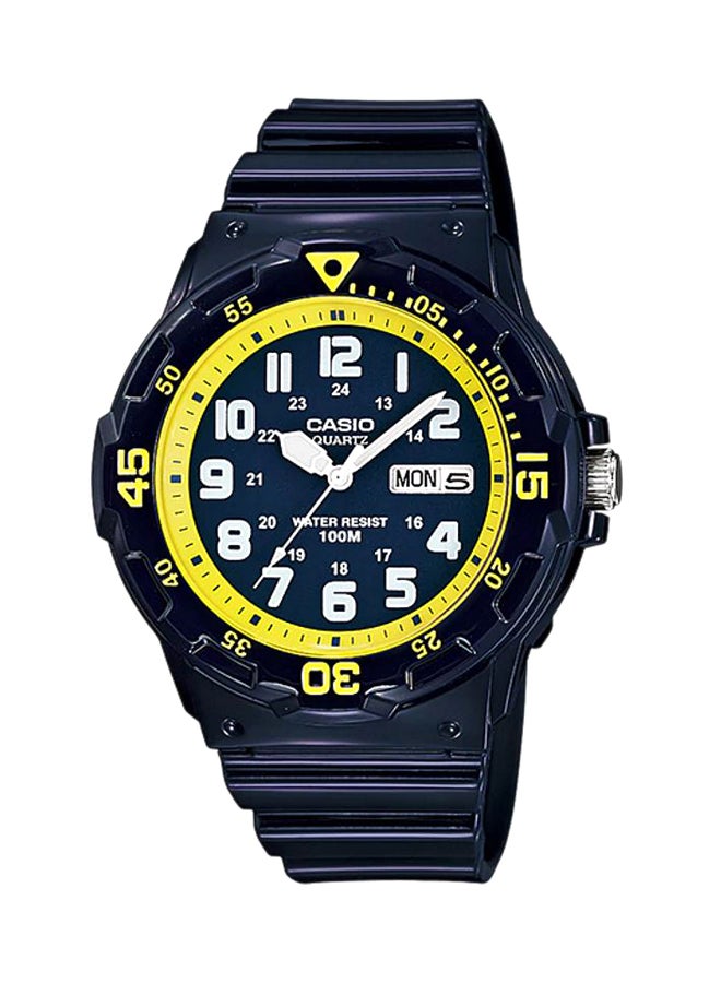 كاسيو ساعة يد بعقارب وسوار من الراتينج طراز MRW-200HC-2 للرجال - Image 1