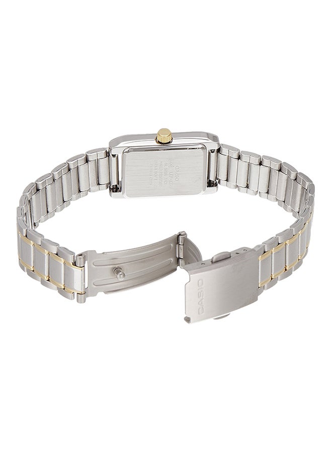 كاسيو ساعة يد إنتايسر بعقارب مقاومة للماء طراز LTP-1235SG-7A - قياس 31 مم - فضي/ذهبي للنساء - Image 2