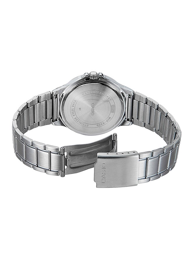 CASIO Men's Stainless Steel Chronograph Watch MTP-V300D-1AUDF - 40 mm - Silver - Image 2