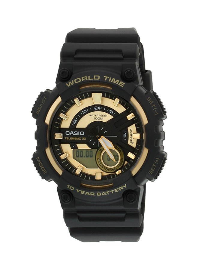 كاسيو ساعة يد شبابية بعقارب ورقمية طراز AEQ-110BW-9AVDF - 47 مم - أسود للرجال - Image 1