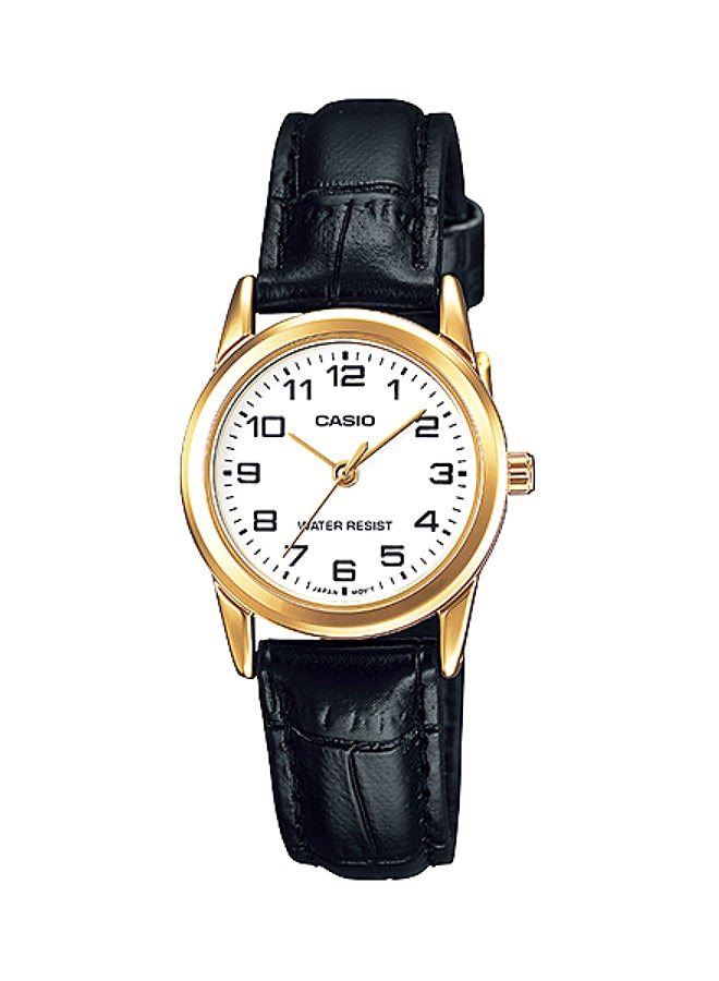 CASIO - women Leather Analog Wrist Watch LTP-V001GL-7B - 25 mm - Black - Image 1
