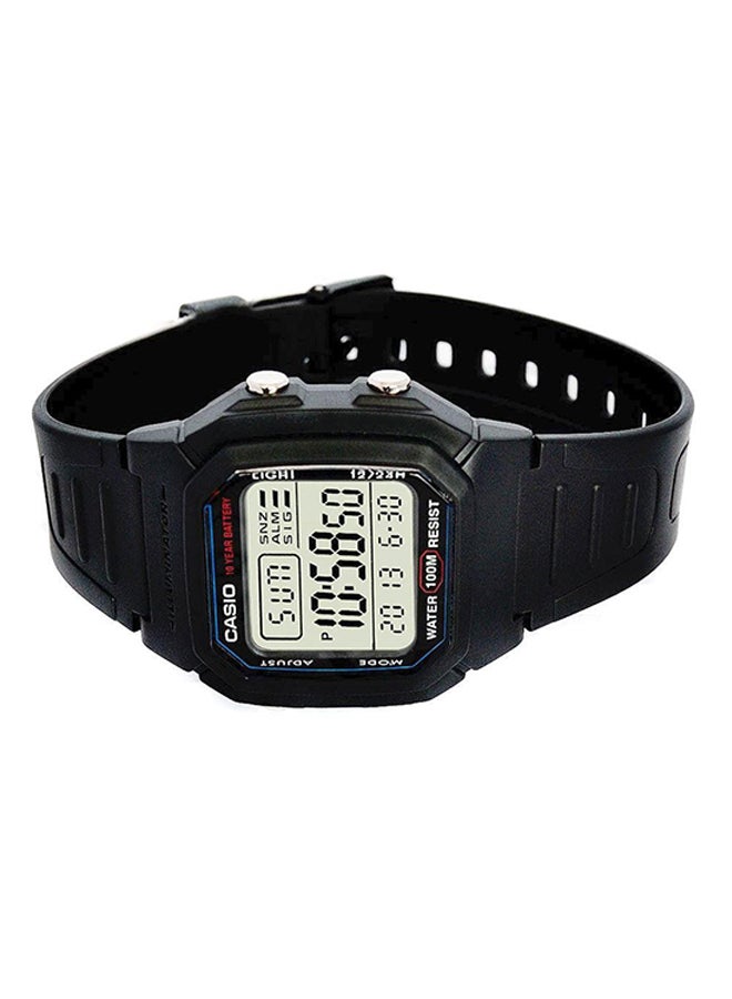 كاسيو ساعة يد رقمية بسوار من الراتينج طراز W-800H-1AV للرجال - Image 2