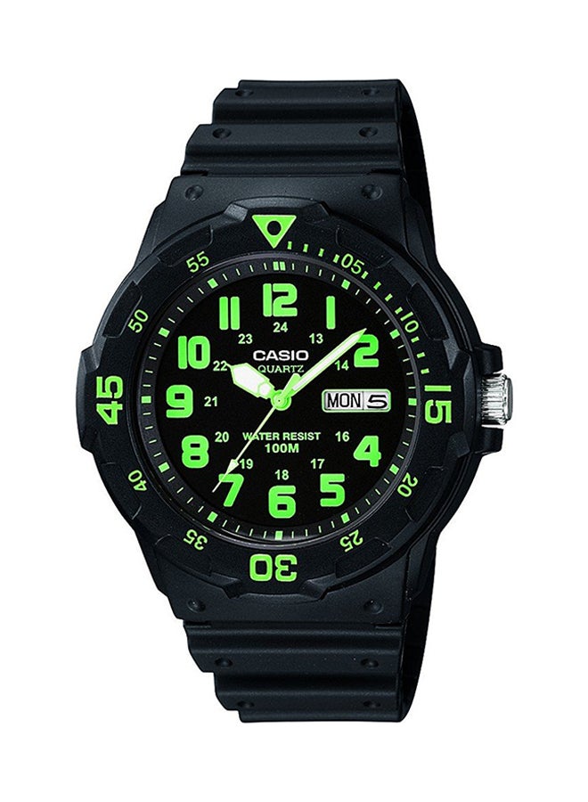 كاسيو ساعة يد إنتايسر بعقارب طراز MRW-200H-3BVDF - 45 مم - أسود للرجال - Image 1