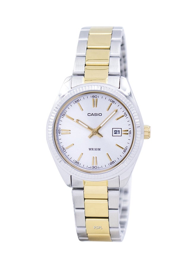 CASIO Women's Stainless Steel Analog Watch LTP-1302SG-7AVDF - 30 mm - Silver/Gold - Image 1