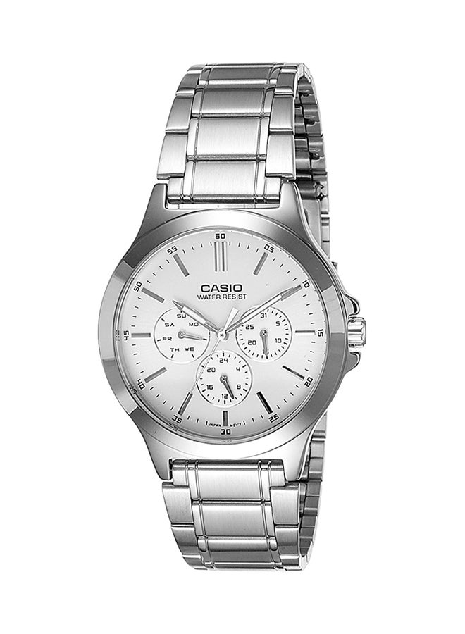 CASIO - men Stainless Steel Chronograph Watch MTP-V300D-7A - 42 mm - Silver - Image 1