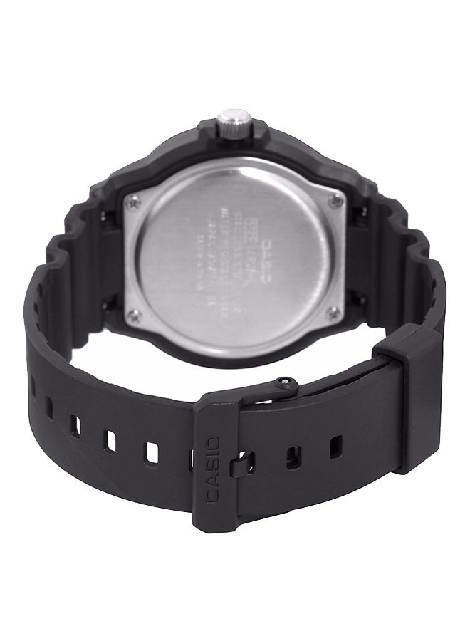 كاسيو ساعة يد بعقارب وبسوار من السيليكون طراز MRW-200H-3BV - مقاس 45 مم - لون أسود للرجال - Image 2