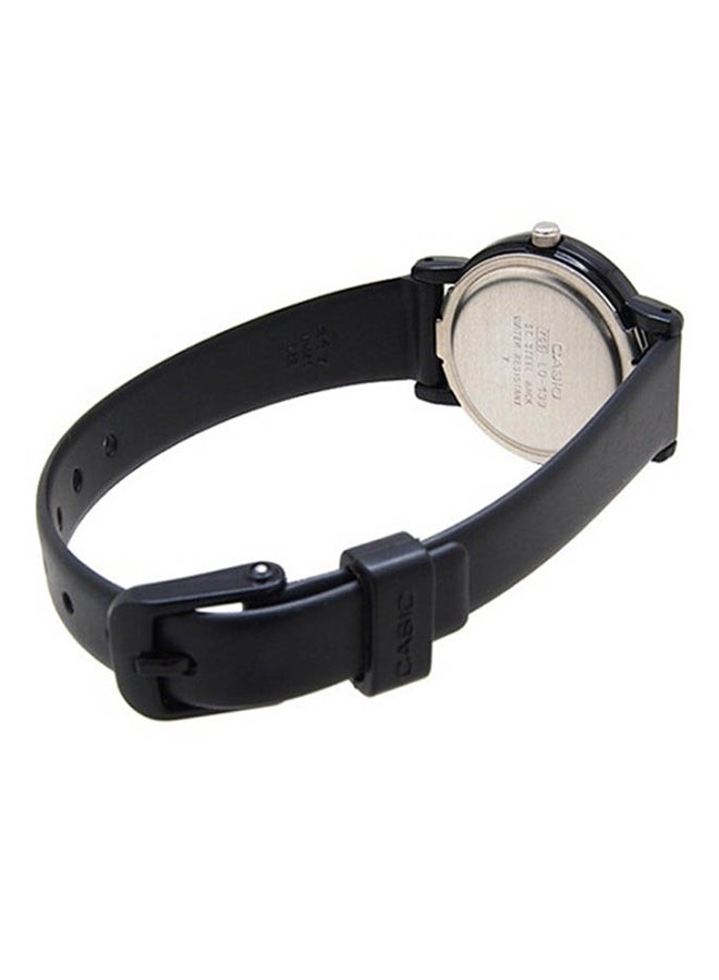 كاسيو ساعة يد بعقارب وسوار من الراتينج مقاومة للماء طراز LQ139AMV-1L - 25 مم - لون أسود للنساء - Image 2