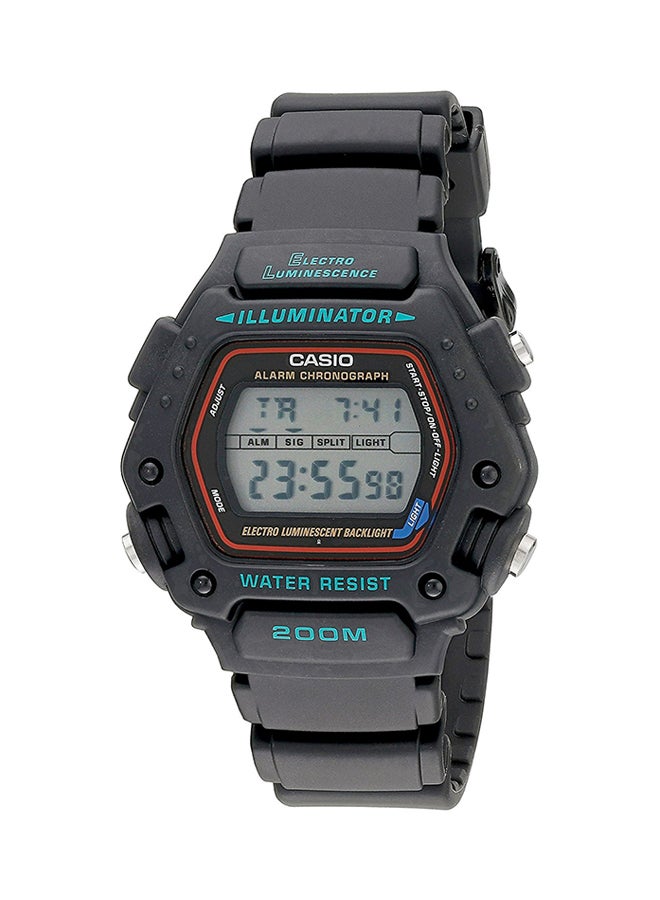CASIO - Men's Sport Digital Watch DW-290-1 - 47 mm - Black - Image 1