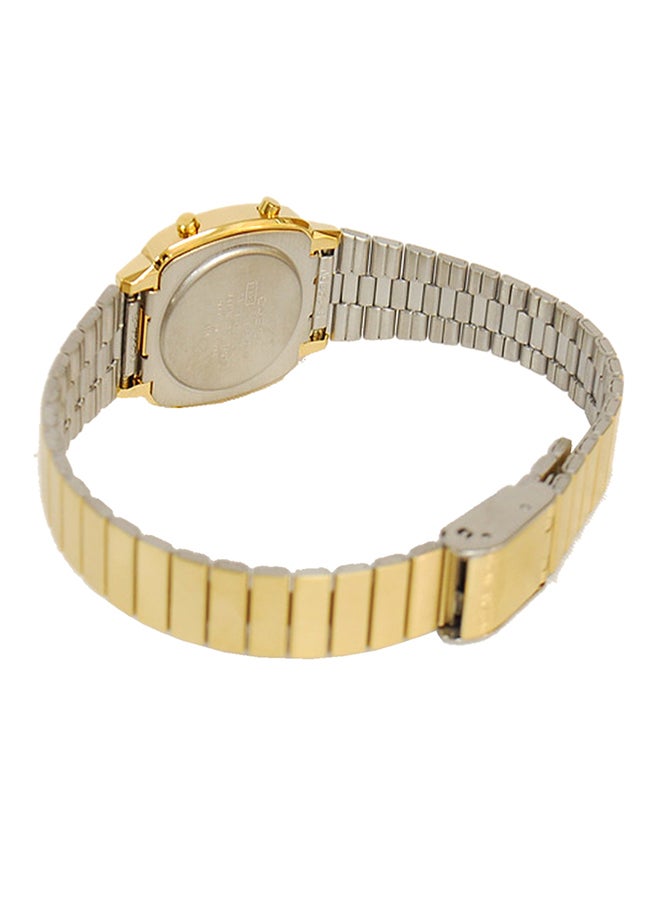 كاسيو ساعة يد رقمية بسوار من الإستانلس ستيل طراز LA-670WGA-1DF مقاس 25 مم - لون رمادي للنساء - Image 2