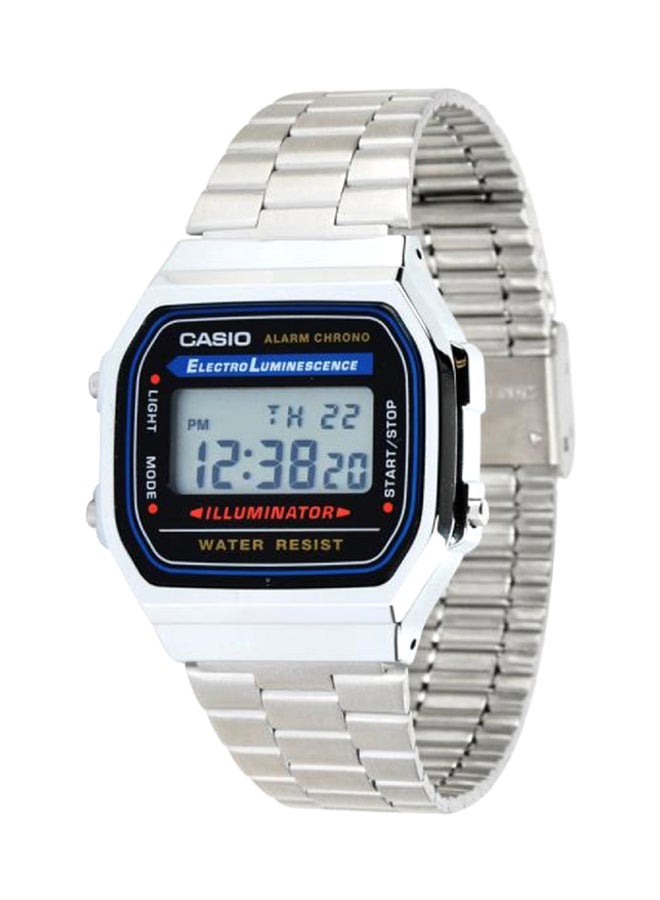 كاسيو ساعة يد رقمية كلاسيكية طراز A168WA-1 - مقاس 32 مم - لون فضي للرجال - Image 1