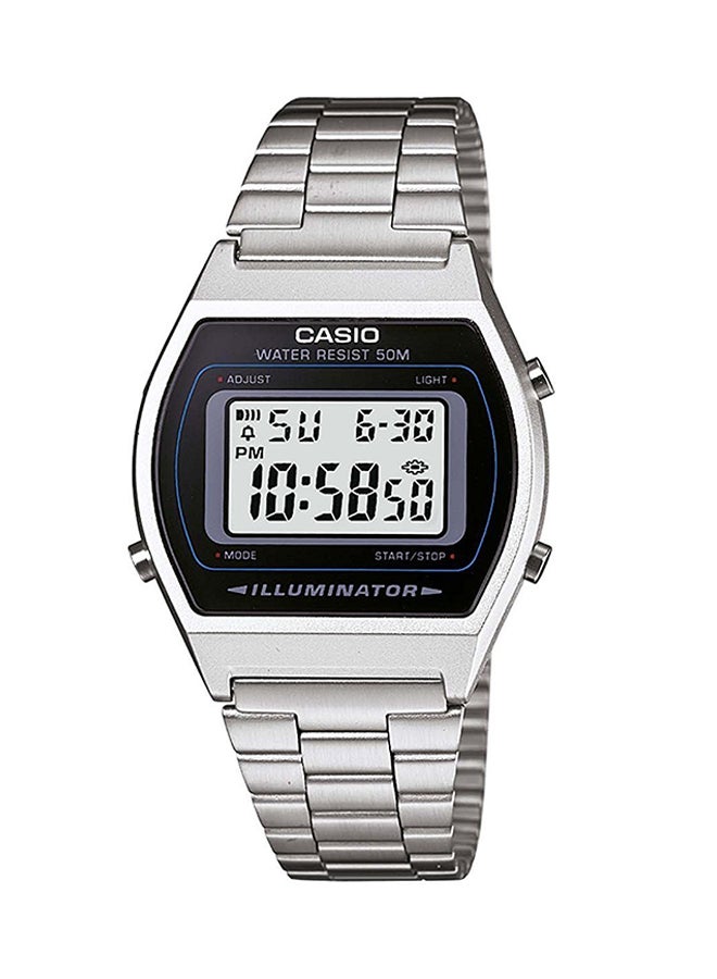 كاسيو ساعة يد رقمية بسوار من الإستانلس ستيل طراز B640WD-1AV - قياس 35 مم - لون فضي للنساء - Image 1