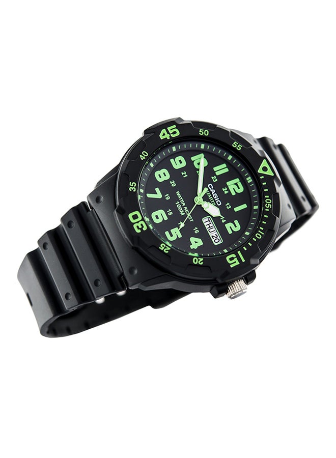 كاسيو ساعة يد بعقارب وبسوار من السيليكون طراز MRW-200H-3BV - مقاس 45 مم - لون أسود للرجال - Image 3