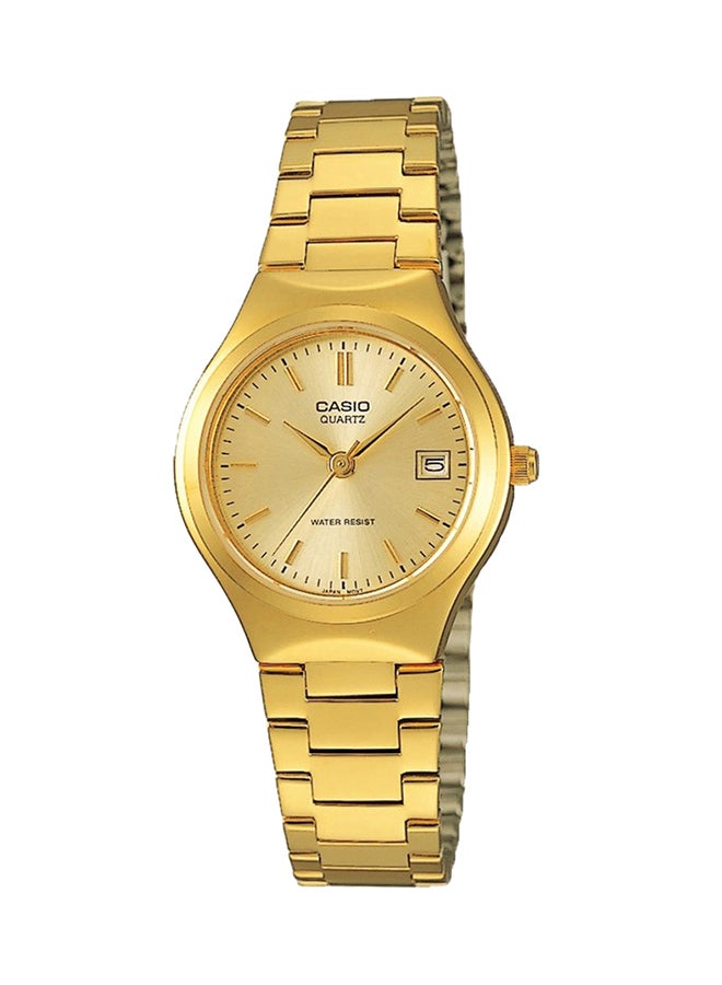 CASIO Women's Water Resistant Analog Watch EAW-MTP-1170N-9A - 36 mm - Gold - Image 1