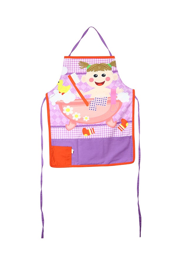 Digital Printed Apron Purple/Brown 18x12inch