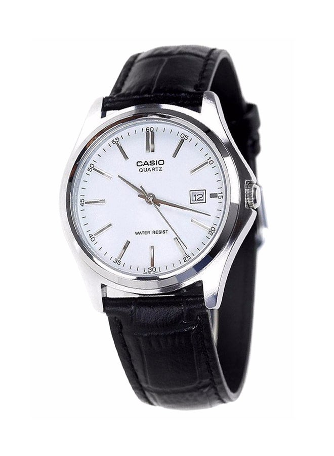 CASIO Men's Water Resistant Leather Analog Watch MTP1183E-7A - 36 mm - Black - Image 1