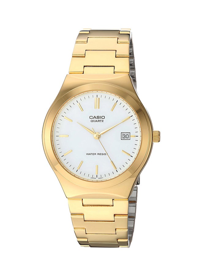 كاسيو ساعة يد بعقارب وسوار من الإستانلس ستيل طراز MTP-1170N-7A - قياس 36 مم - لون ذهبي للرجال - Image 1