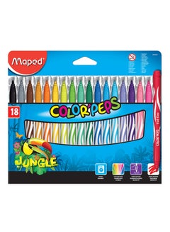 18-Piece Color'Peps Fibre-Tip Pen Multicolour - v1526480766/N14622220A_1