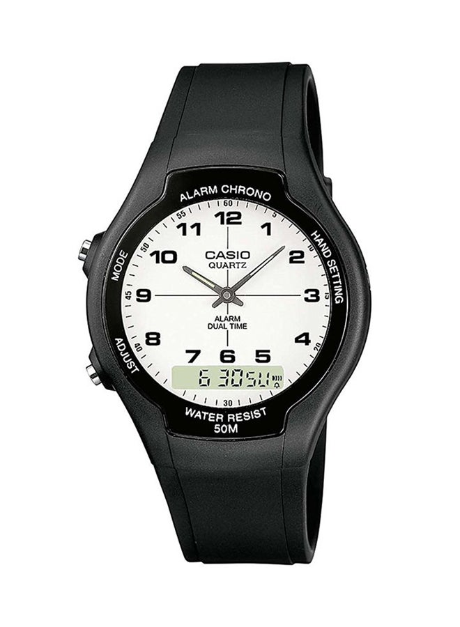 Men's Dual Time Analog & Digital Watch AW-90H-7EVDF - 39 mm - Black - v1526480915/N14551809A_1