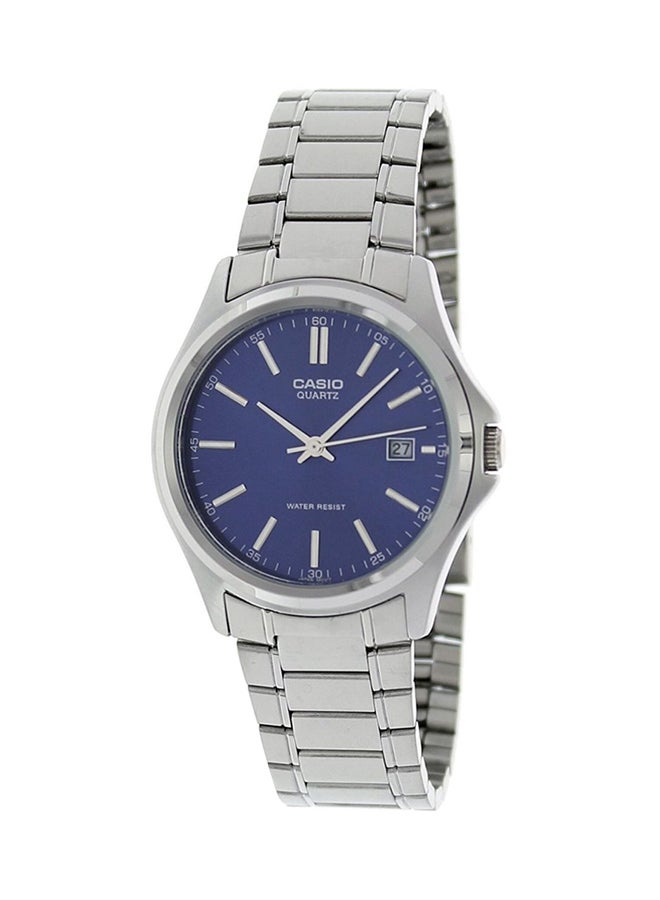 كاسيو ساعة يد بعقارب وسوار من الإستانلس ستيل طراز MT/ 1183A-2A - قياس 37 مم - لون فضي للرجال - Image 1