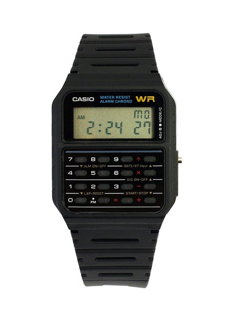 Men's Data Bank Digital Watch CA53W-1Z - 34 mm - Black
