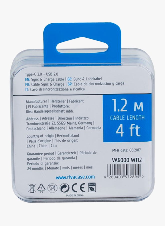 RivaCase Type-С 2.0 USB Cable White  - Image 4