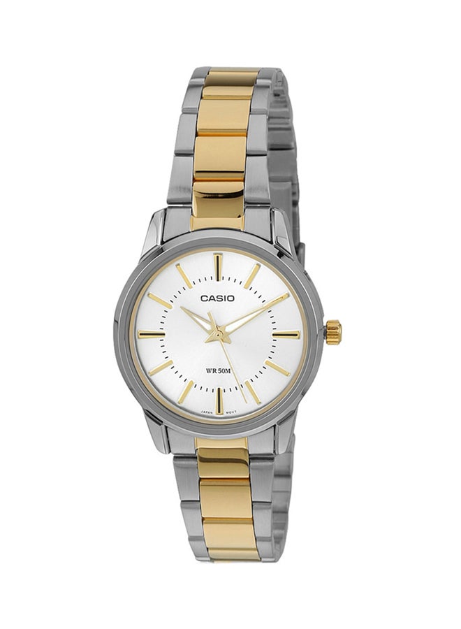 CASIO Women's Stainless Steel Analog Watch LTP-1303SG-7AVDF - 30 mm - Silver/Gold - Image 1