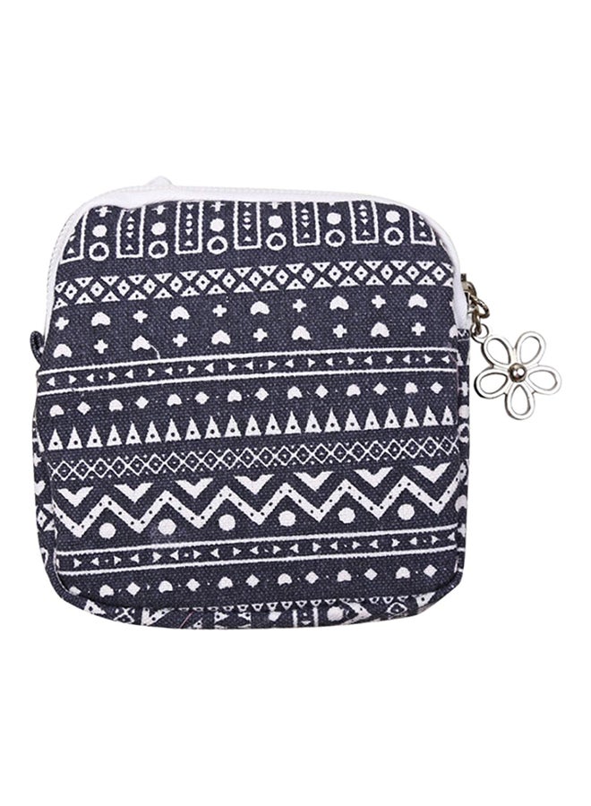Bluelans Printed Coin Purse Black/White 