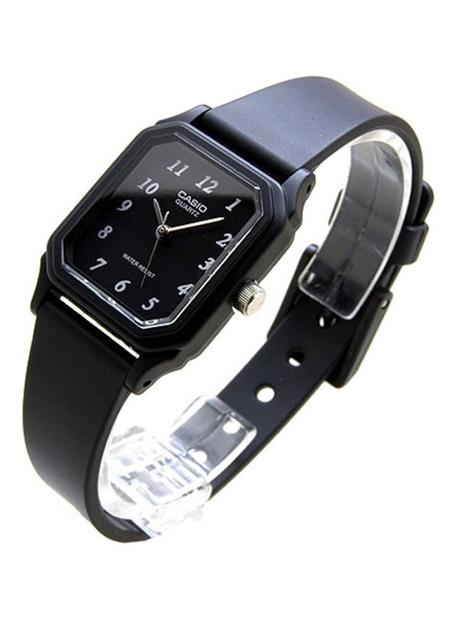 كاسيو ساعة يد بعقارب وسوار من الراتنج مقاومة للماء طراز LQ-142-1B - 32 مم - لون أسود للنساء - Image 4